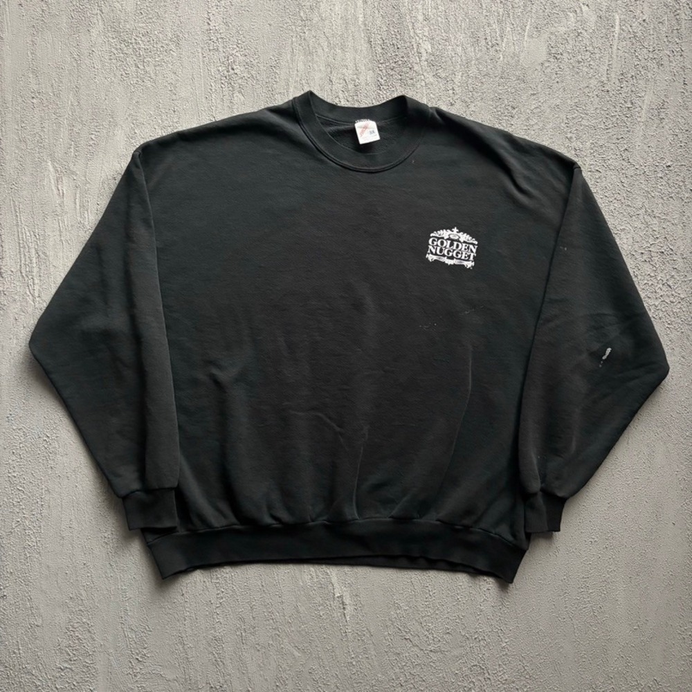 Vintage Golden Nugget Casino Sweatshirt Mens 3X Black 90s Jerzees